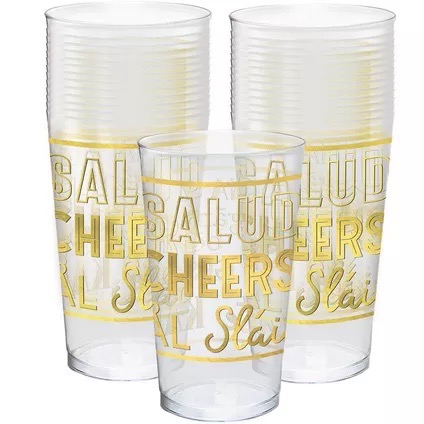 Plastic Tumblers HNY 16 Oz C/26