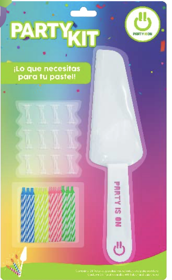 Kit Para Pastel C/24 Velas 1 Pala