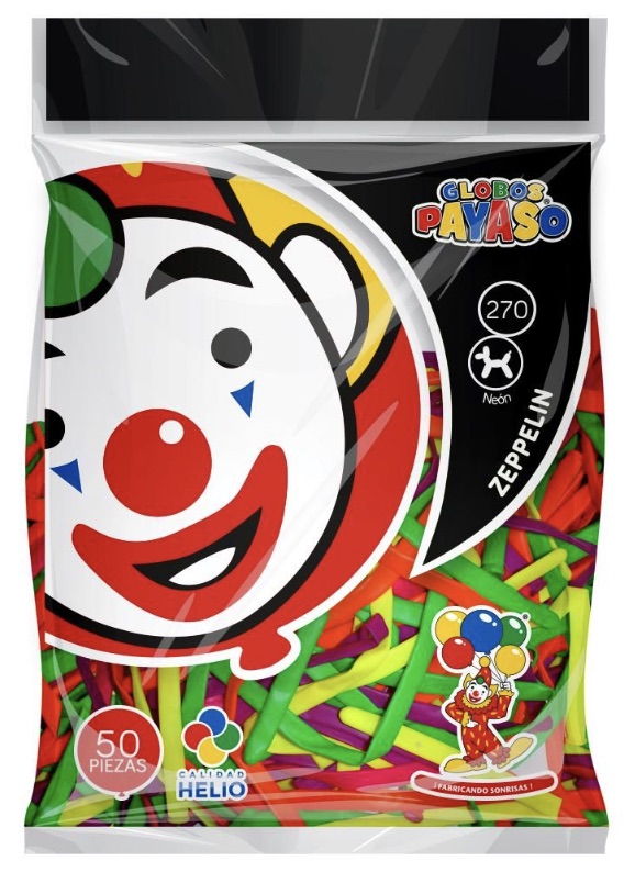 Bolsa Globo 270" Surtido Neon C/50