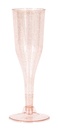 Copas De Plastico Glitter Rosa C/4
