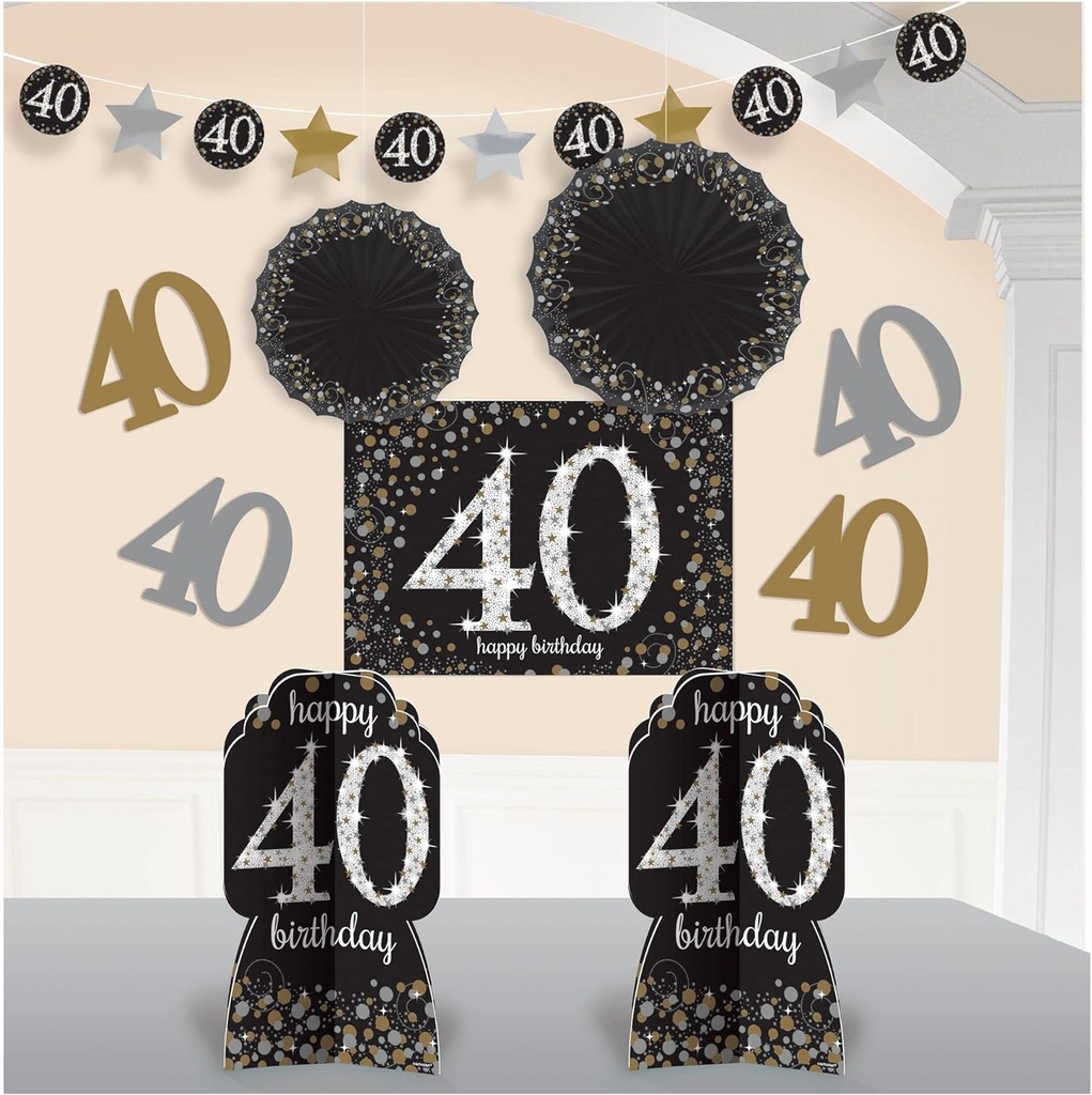 40th Birthday Room Decorating Kit C/1