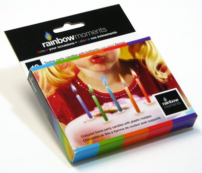 Vela Flama Colores C/12