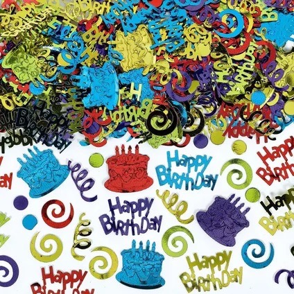Confetti Happy Birthday Multicolor 5oz