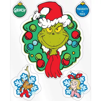 Decoraciones Para Ventana Grinch C/5