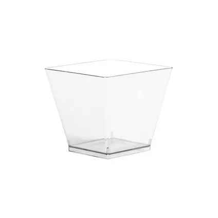 Mini Clear Plastic Cubed Bowls C/40