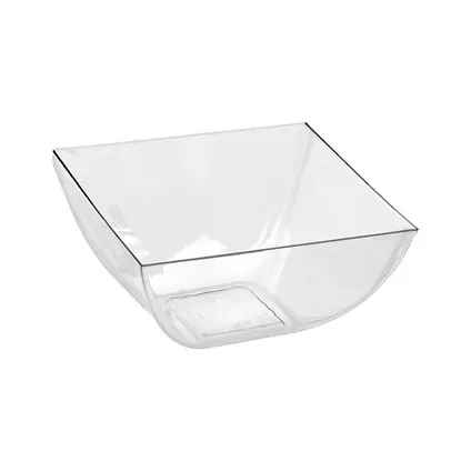 Mini Clear Plastic Square Bowls C/10