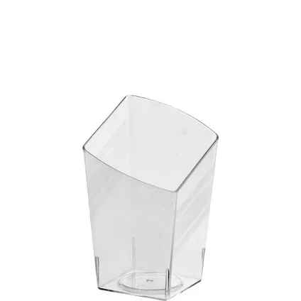 Mini Clear Plastic Slanted Tumblers C/10