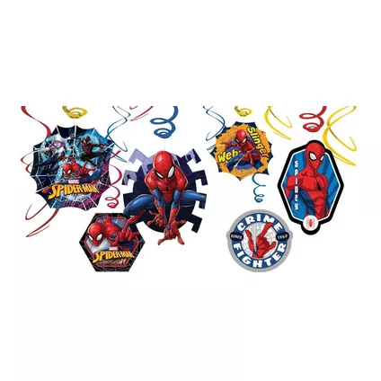 Decoraciones De Remolino Spiderman  C/12