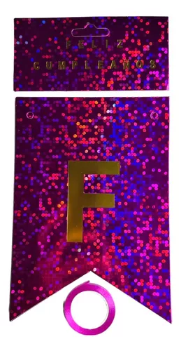 Banderin Holografico Magenta  C/1