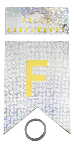 Banderin Holografico Plata  C/1