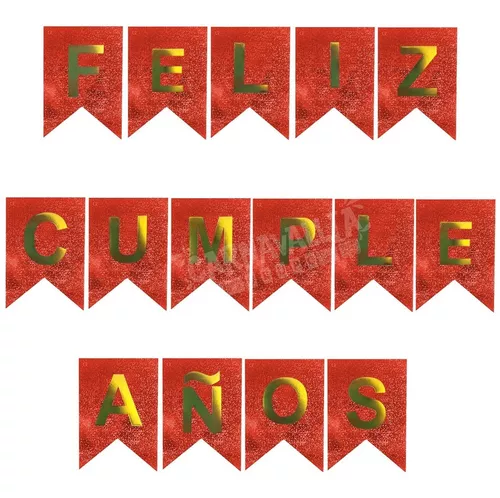 Banderin Brillo Rojo C/1