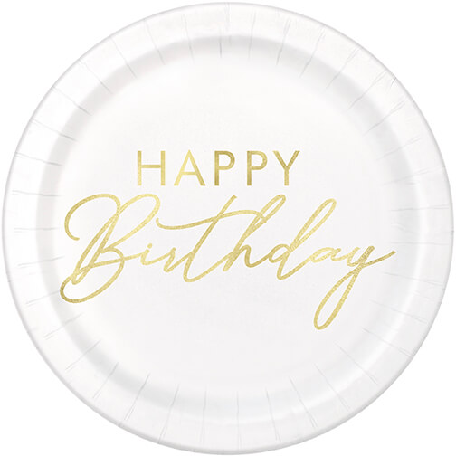 Plato 7" Gold Happy Birthday C/8