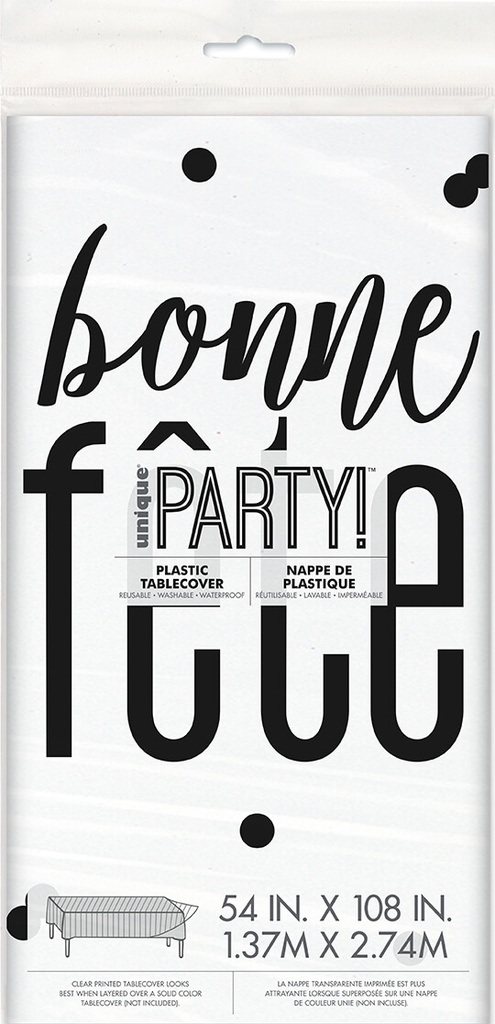 Mantel Bonne Fete Black & Grey C/1