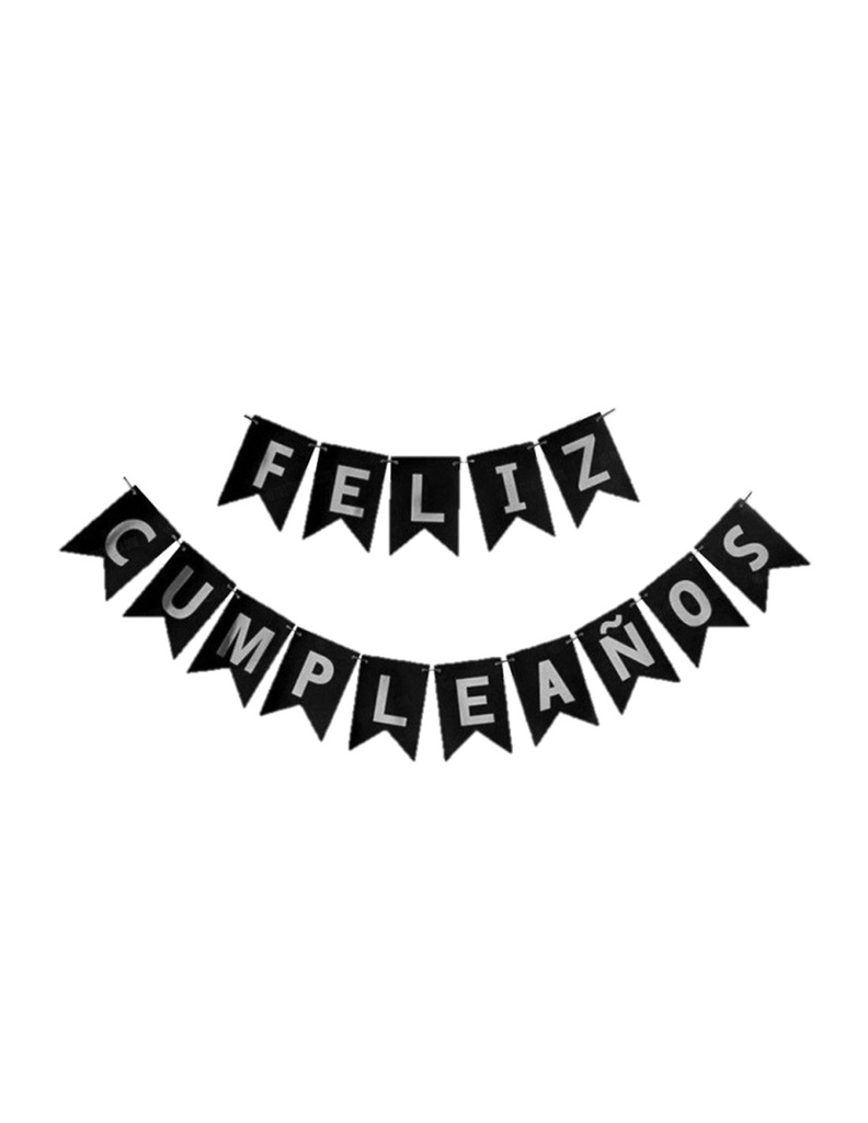 Banderin Metalico Negro C/1