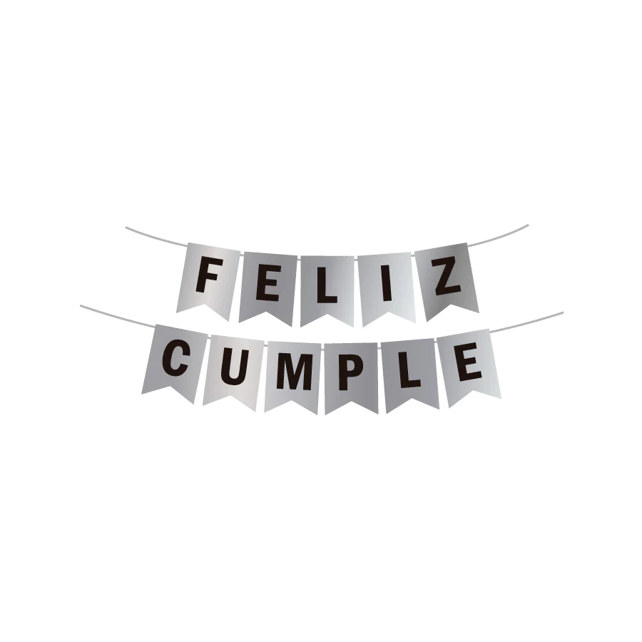 Banderin Metalico Plata C/1