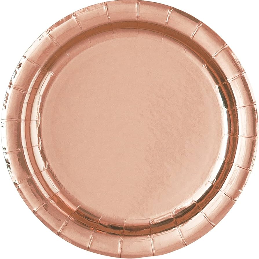 Plato 7" Foil Rose Gold C/8
