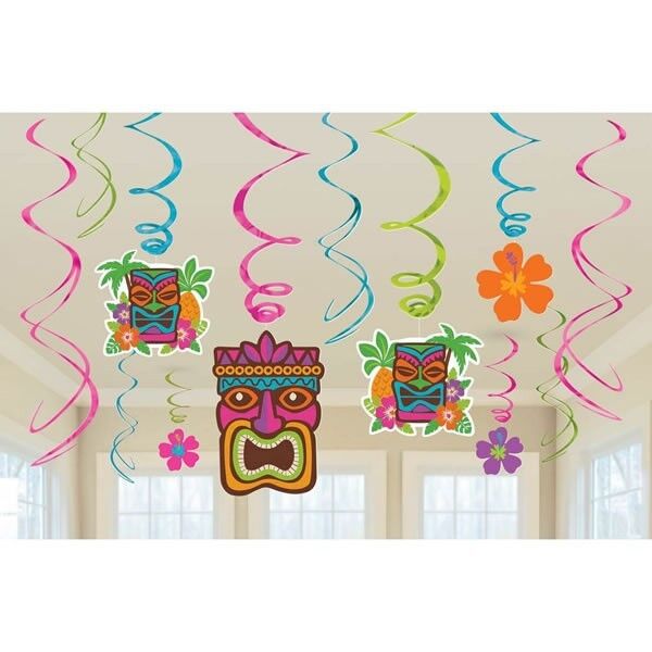 Swirl Decoracion Luau C/12