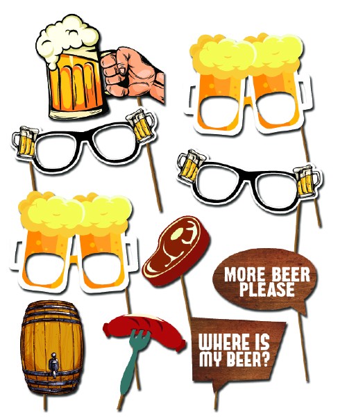 Photo Props Beer Day Party C/10