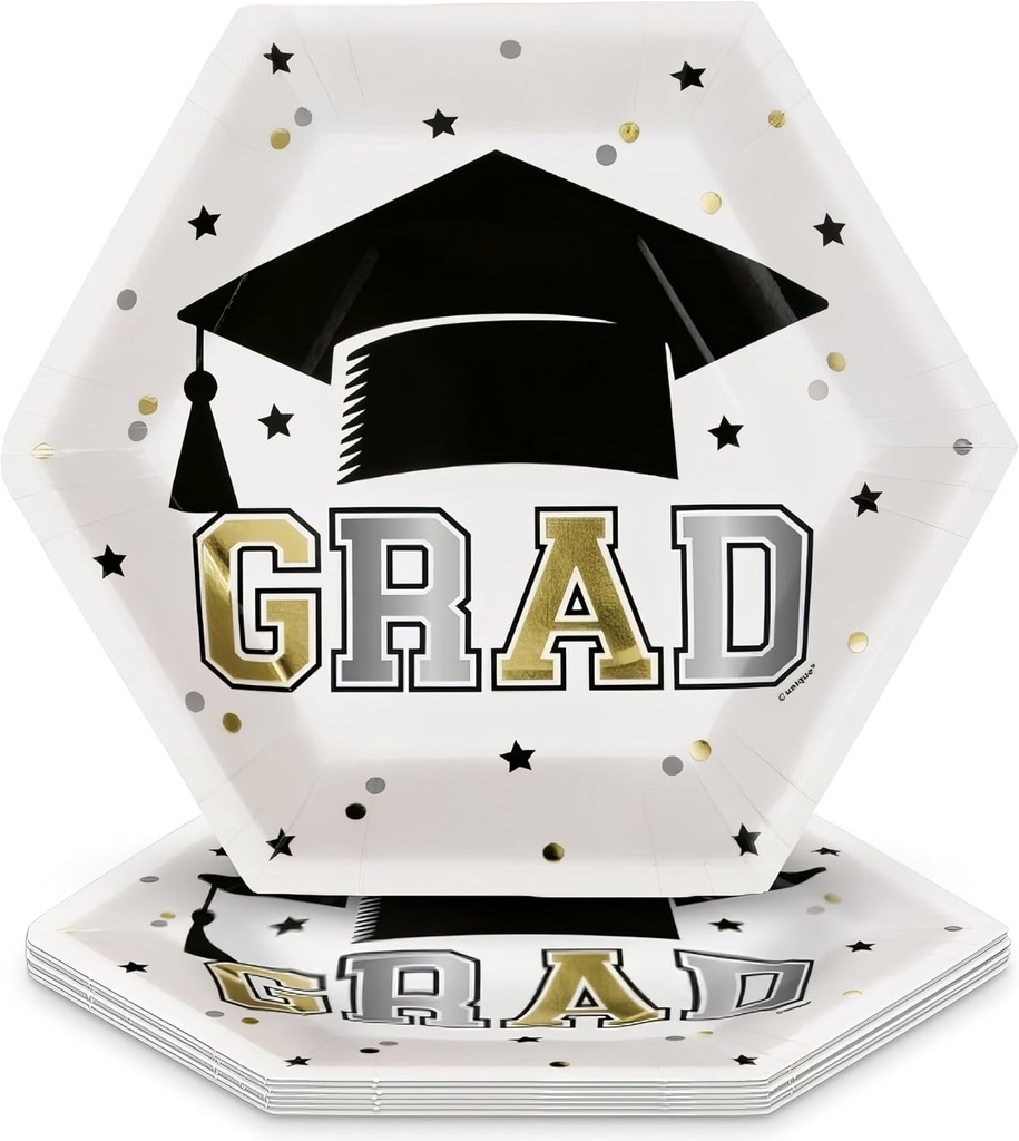 Plato Hexagonal Congrats Grad C/8