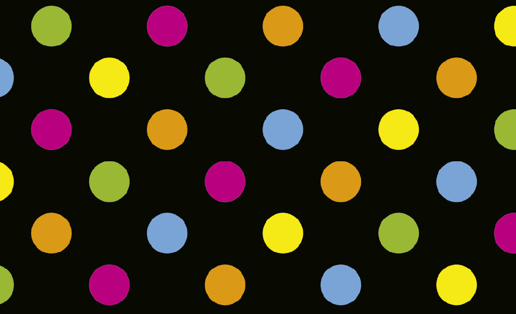 Papel Envoltura Puntos Colores Fondo Negro C/1