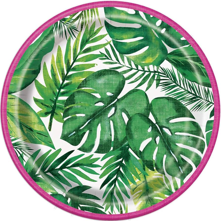 Plato 7" Palm Tropical Luau C/8