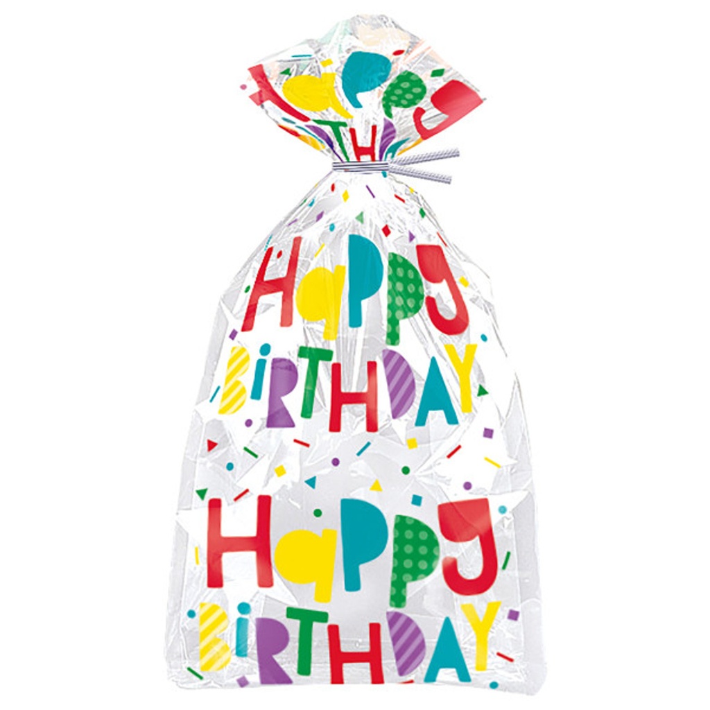 Bolsa Celofan Colorfull Happy Birthday C/20
