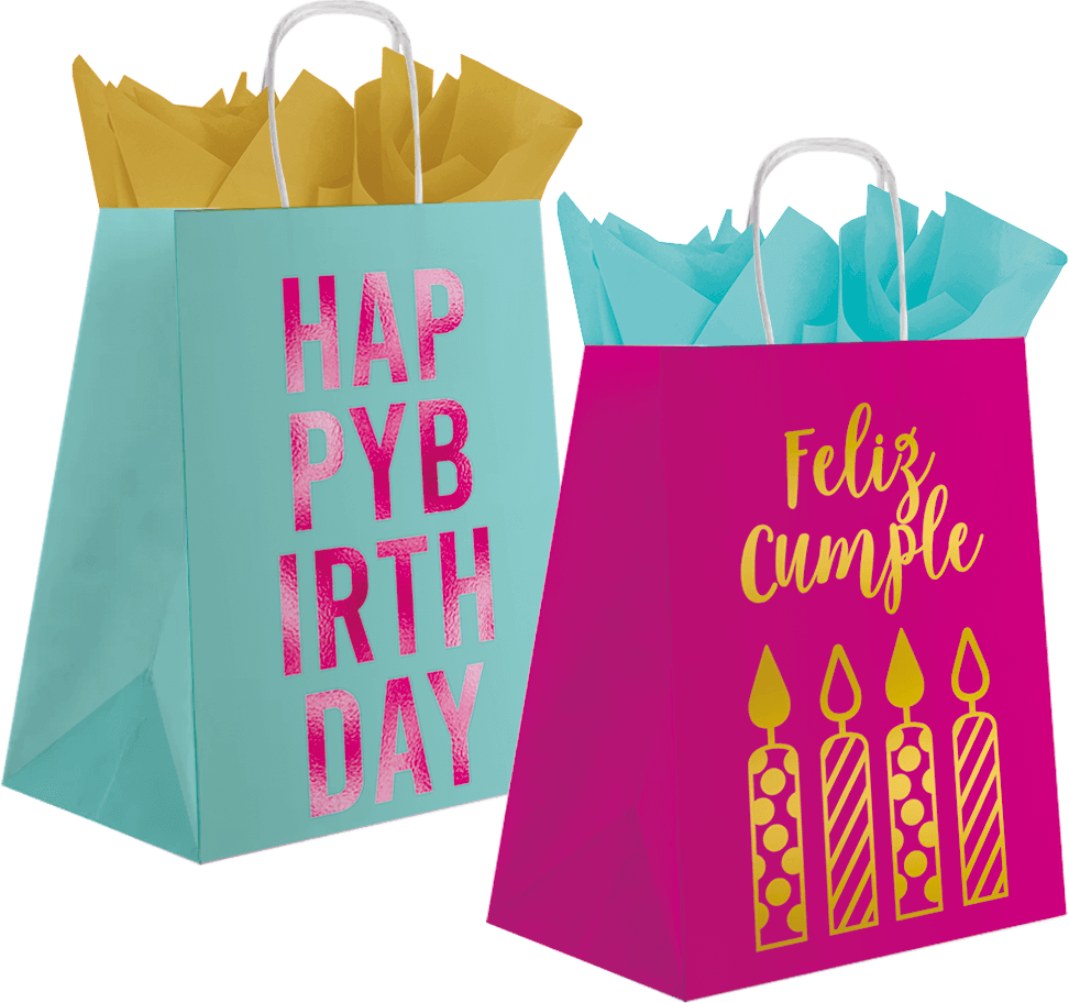 Bolsa Mediana Foil Feliz Cumple C/1