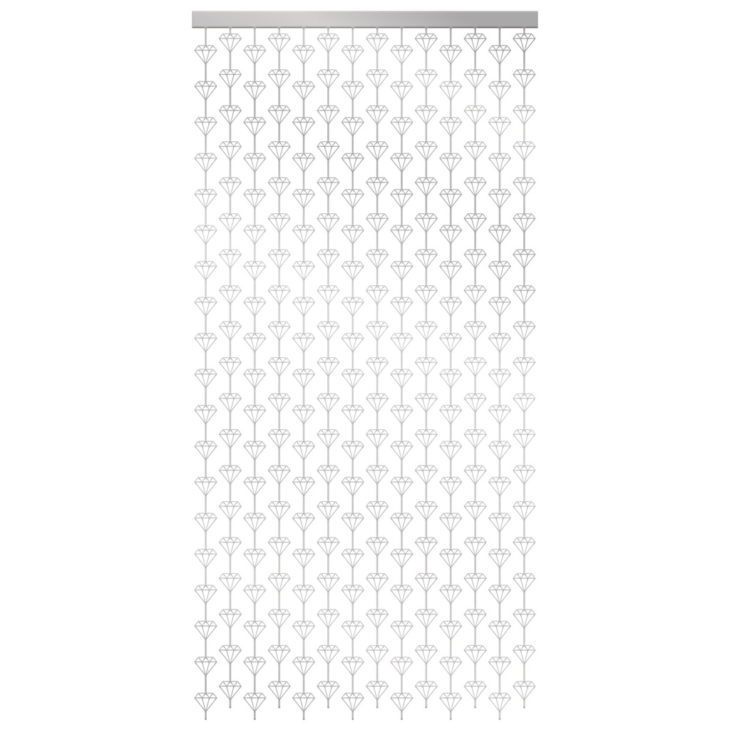 Cortina Figura Diamante Plata C / 1