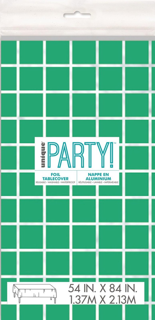 Mantel Silver & Bright Cuadros Verde C/1