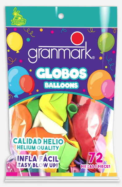 Bolsa De Globos 7" Colores Surtidos C/72