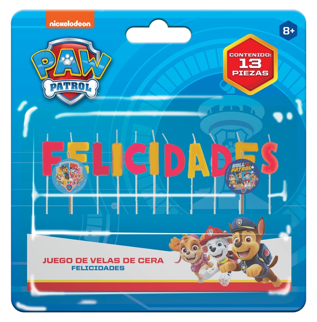 Vela Felicidades Paw Patrol C/13
