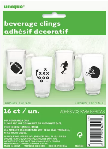 Beverage Clings Football Americano C/16