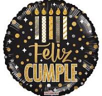 Globo 18" Feliz Cumple Velas Y Dots C/1