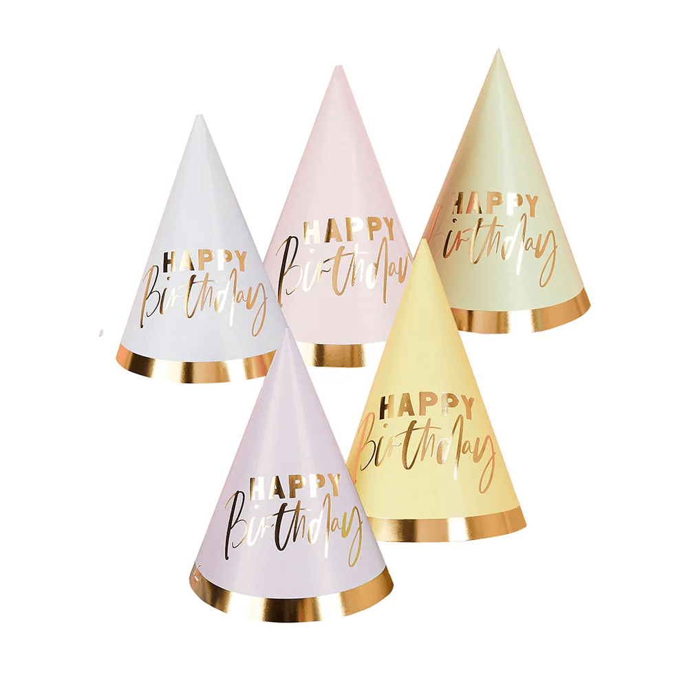 Party Hats Pastel Happy Birthday C/10