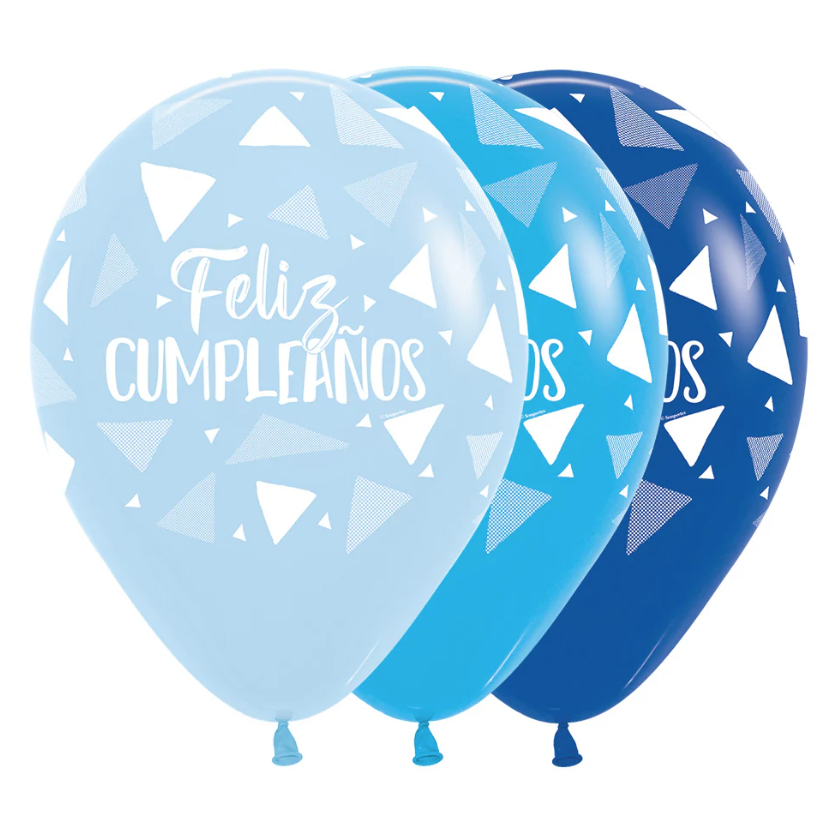 Globo 12" Latex Infinity Triangulos Niño C/1