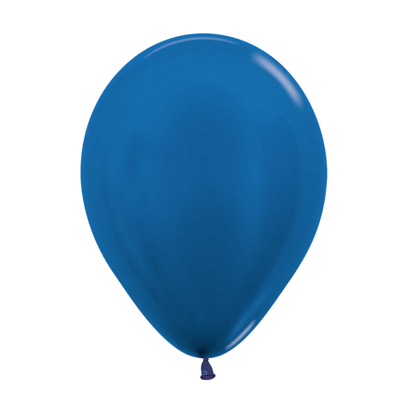 Globo 12" Latex Metal Azul C/1