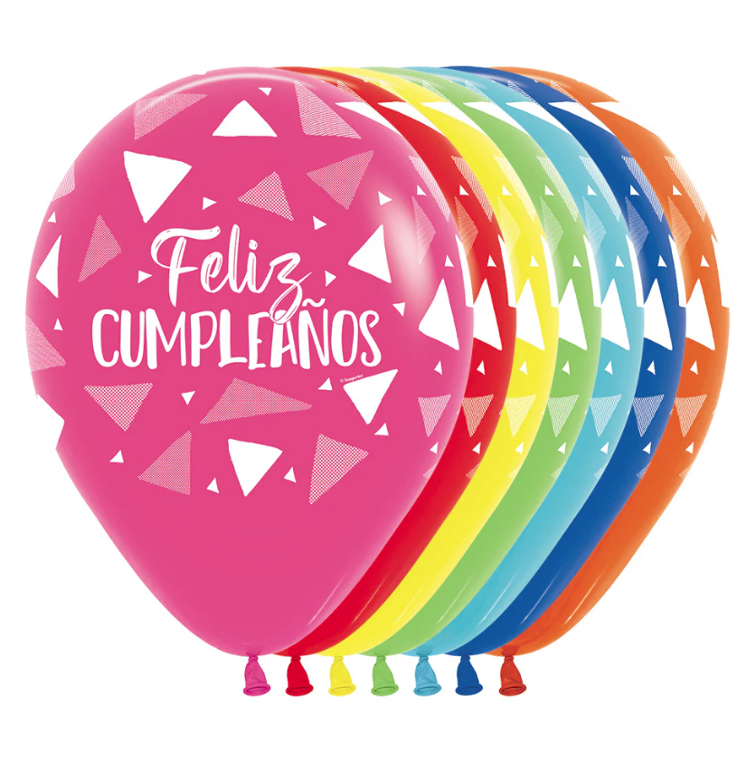 Globo 12" Latex Infinity Triangulos C/1