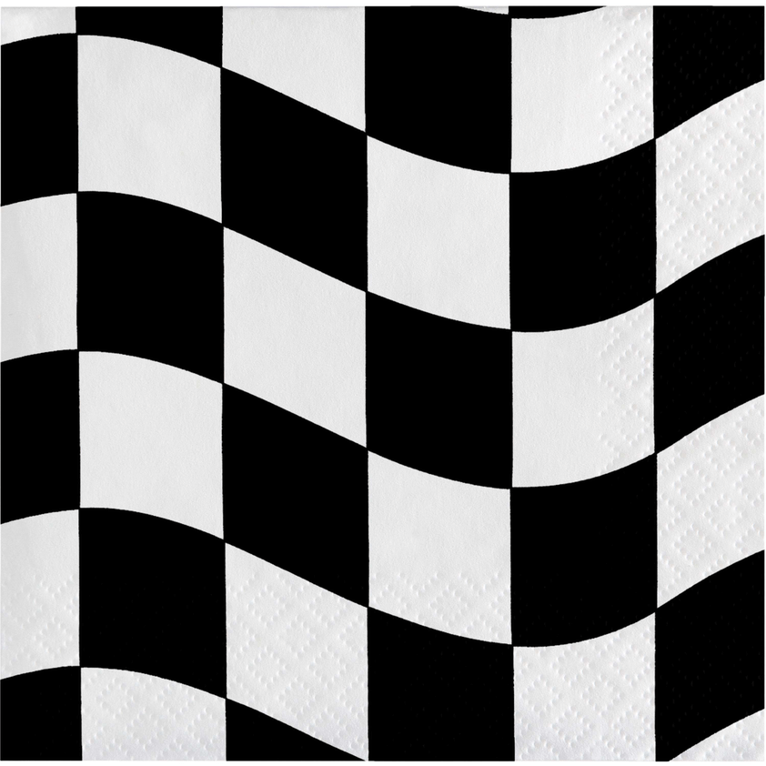Servilleta G Black And White Checks C/16