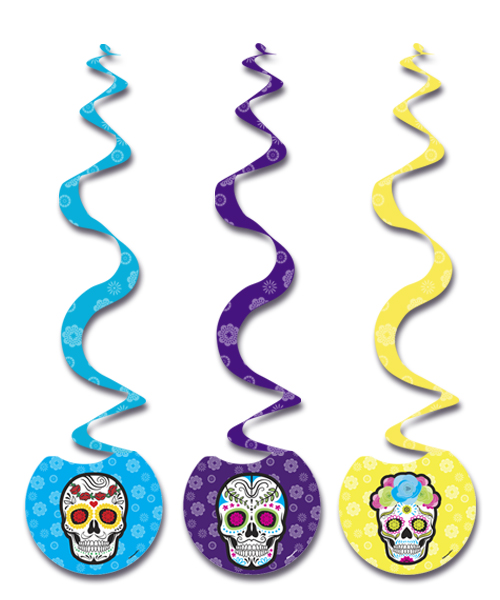 Adorno Espiral Dia De Muertos C/3