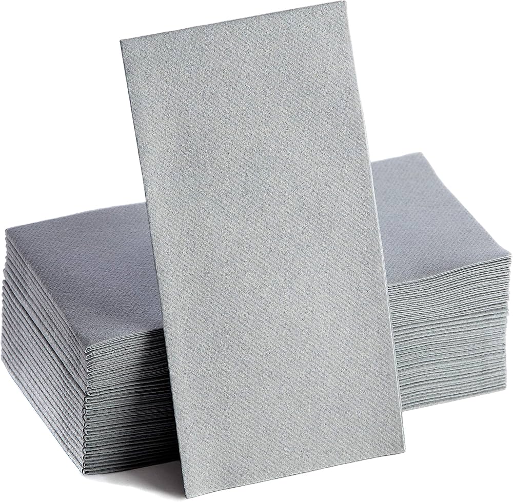 Servilleta Rectangular Plata C/20