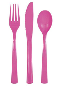 Juego De Cubiertos Magenta C/18