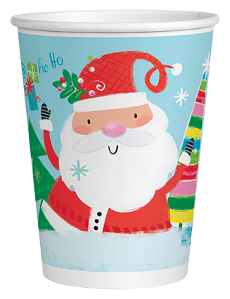 Vaso 9oz Santa And Friends C/8