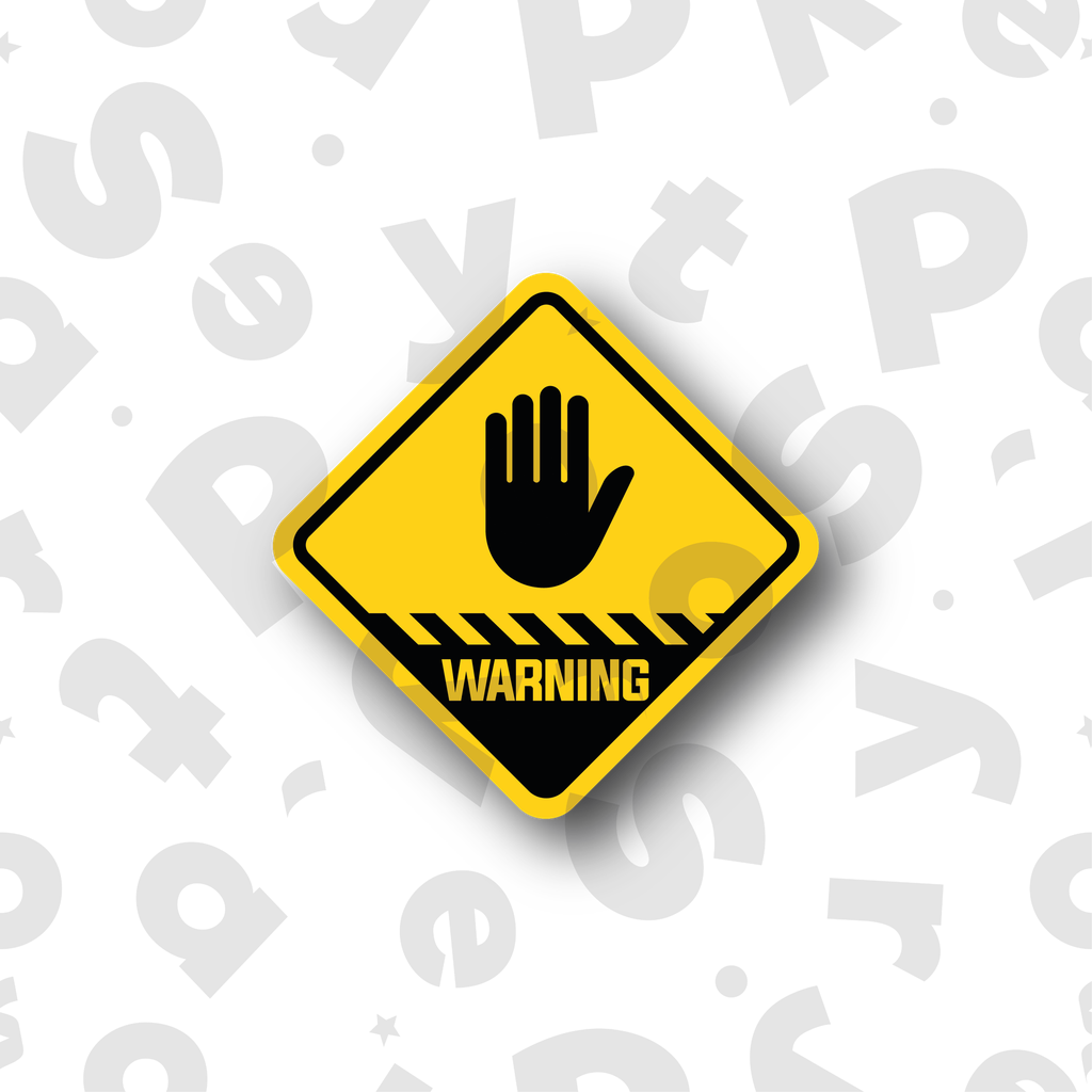 Figura De Plastico Warning Alto M C/1