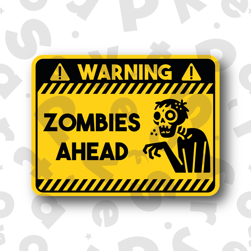 Figura De Plastico Warning Zombie G C/1