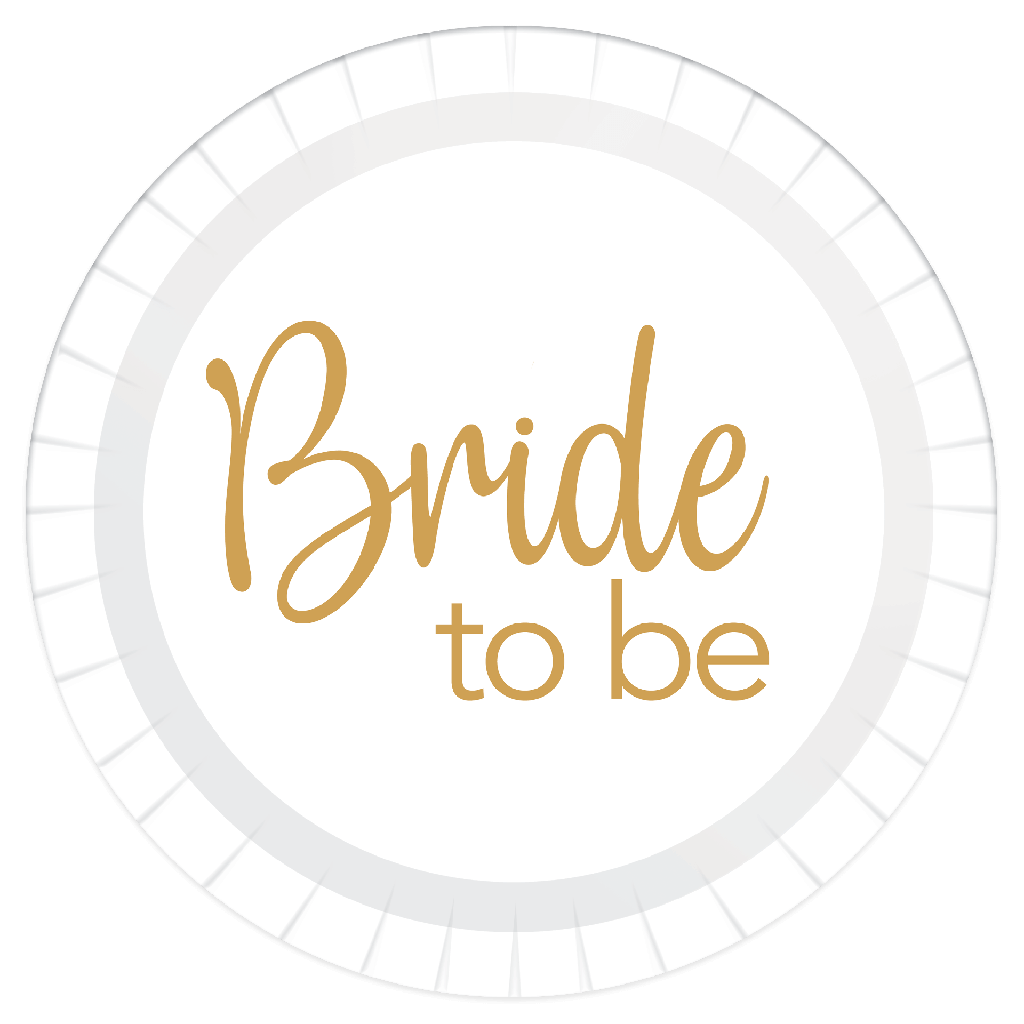 Plato 9" Bride To Be Dorado C/8