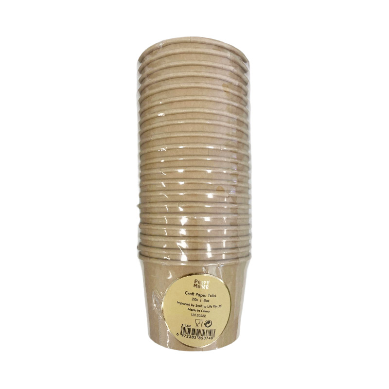 Vaso 8oz kraft Para Dulces C/20