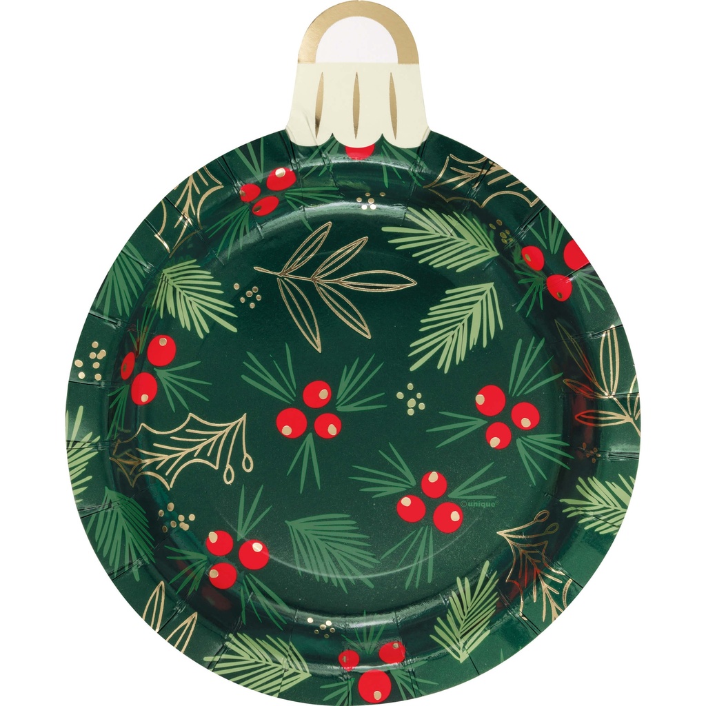 Plato 7" Holly Ornament C/8