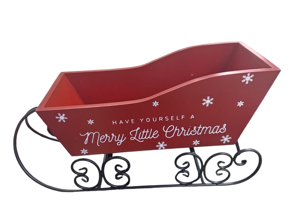 Trineo De Metal Rojo C/1