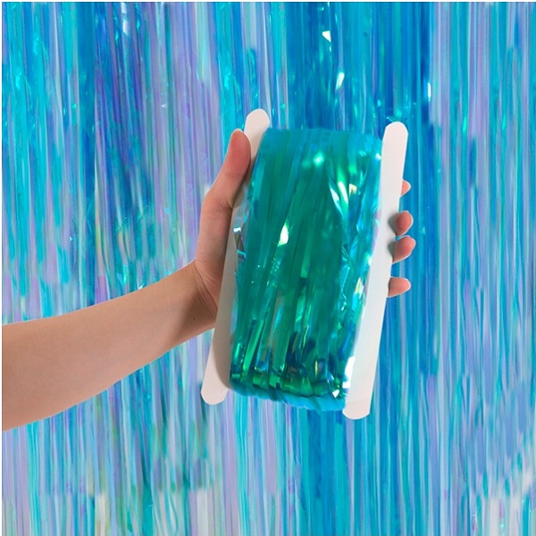 Cortina Iridisente Azul C/1