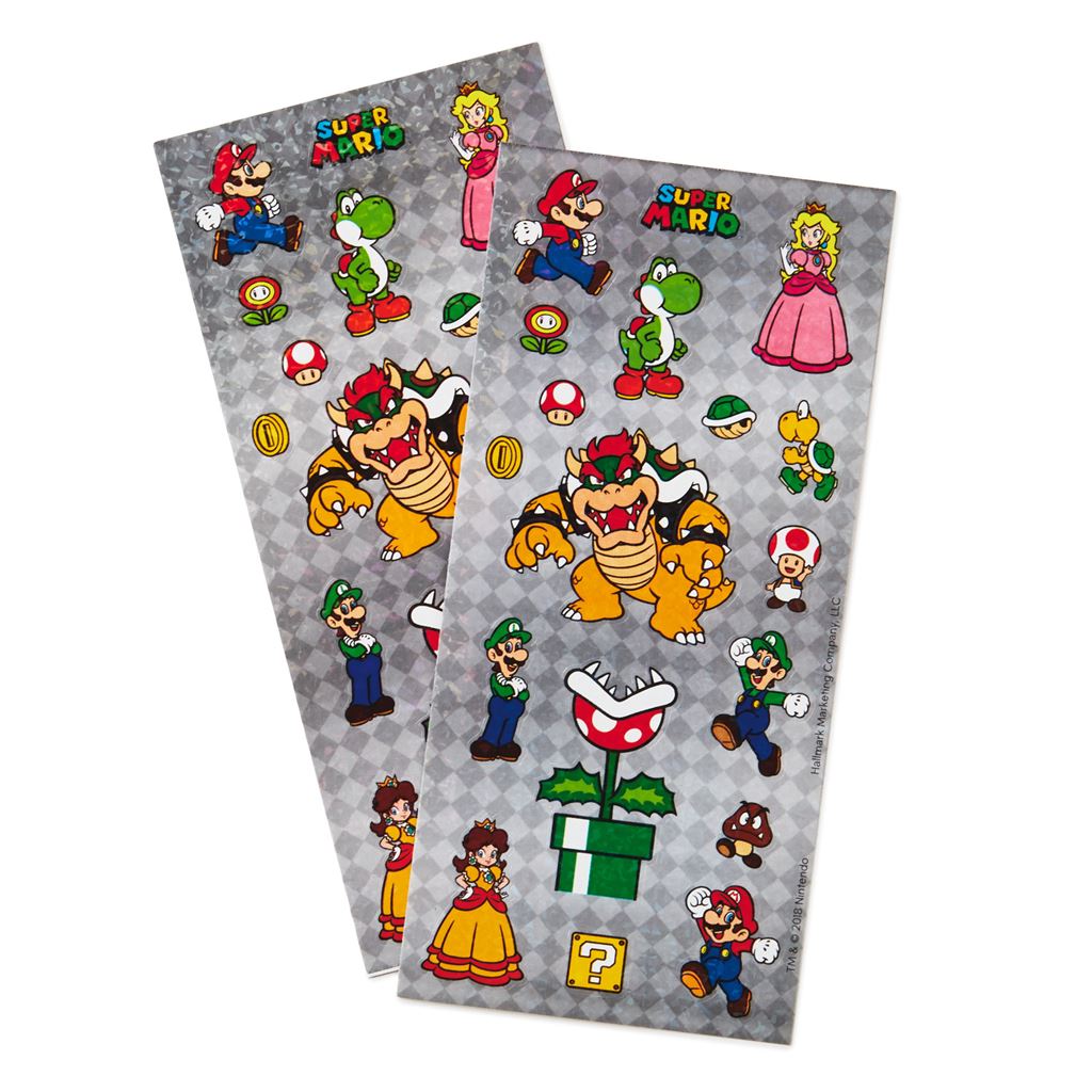 Plantilla de Stickers Super Mario C/36